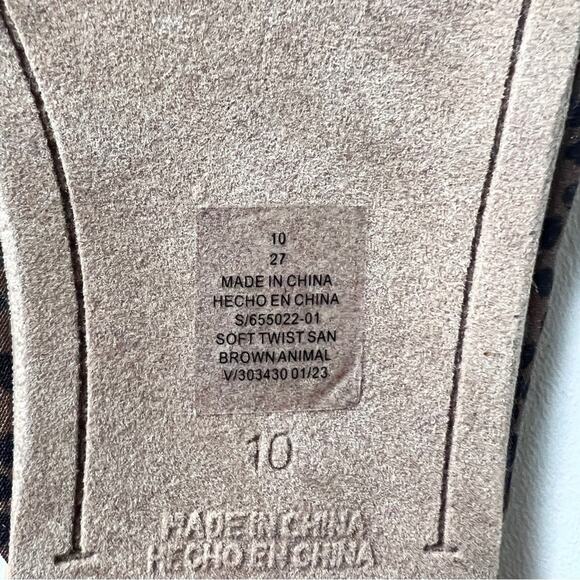 Old Navy Women’s Soft Twist Brown and Black Animal Print Sandals Flat Sz 10 - Picture 3 of 8